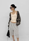 (UNISEX) Relax Camo Waffle Long Sleeve Tee