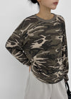 (UNISEX) Relax Camo Waffle Long Sleeve Tee