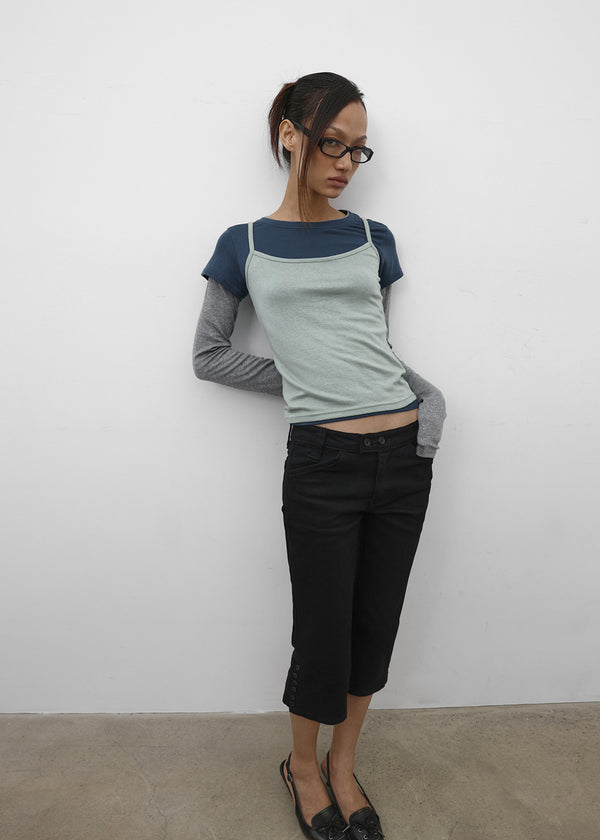[MADE] Meldea Button Capri Pants