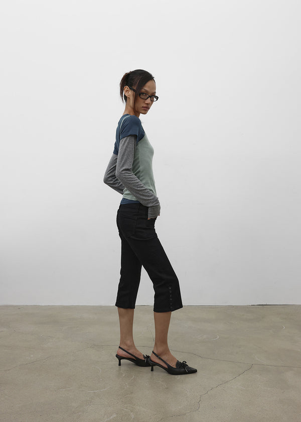 [MADE] Meldea Button Capri Pants