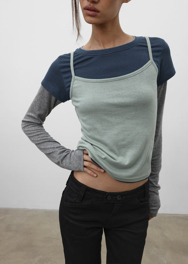 [MADE] Toke SET - Layered Long Sleeve Tee, Sleeveless