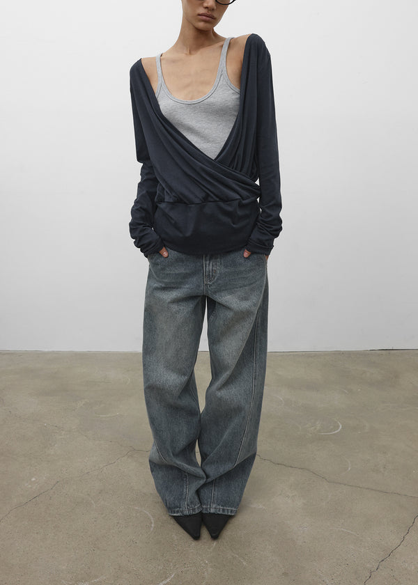 [MADE] Tecon Cutout Wide Denim Pants