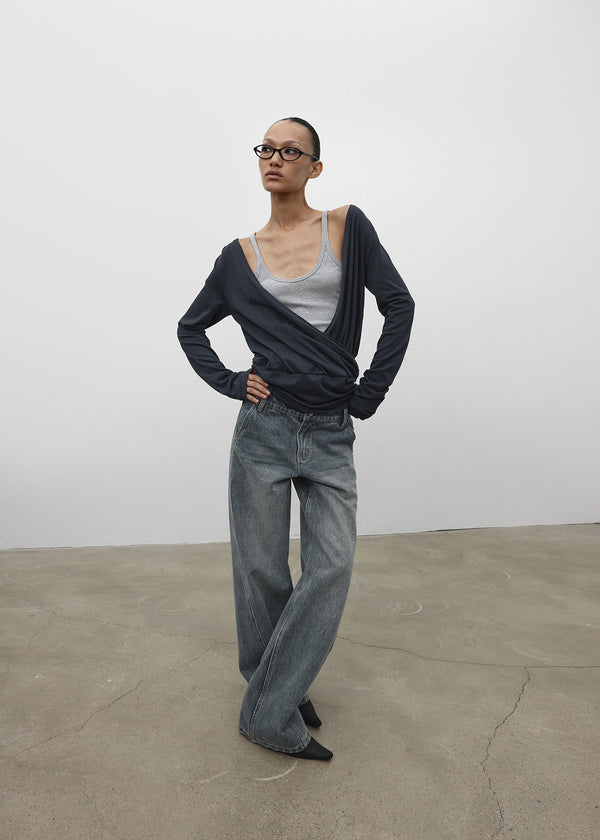 [MADE] Elophy Wrap Long Sleeve Tee