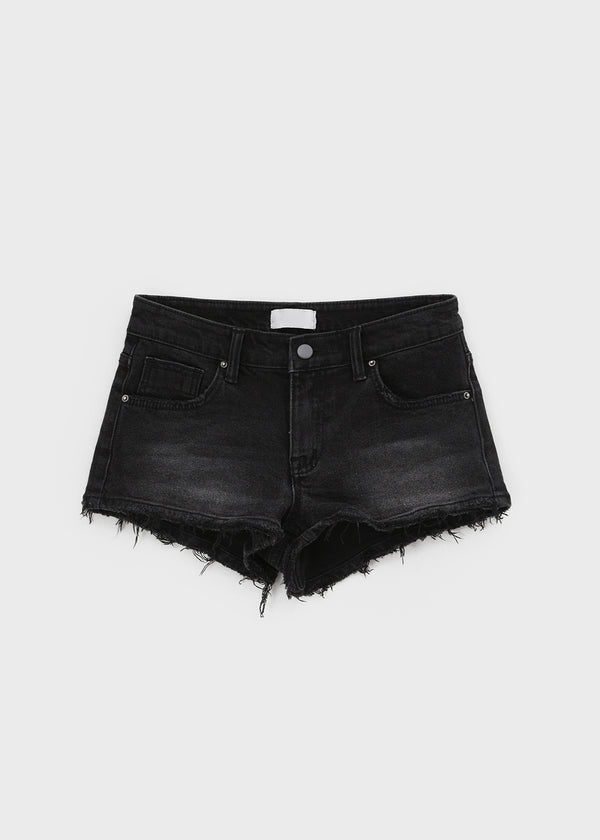 Exile cutting denim shorts