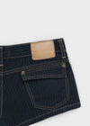 Patchwork striped low-waisted shorts