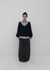 (UNISEX) Grass Stripe Wide Slacks