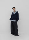 (UNISEX) Grass Stripe Wide Slacks