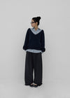 (UNISEX) Grass Stripe Wide Slacks