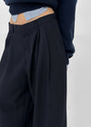 (UNISEX) Grass Stripe Wide Slacks