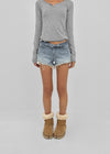 Onitz Damaged Denim Shorts