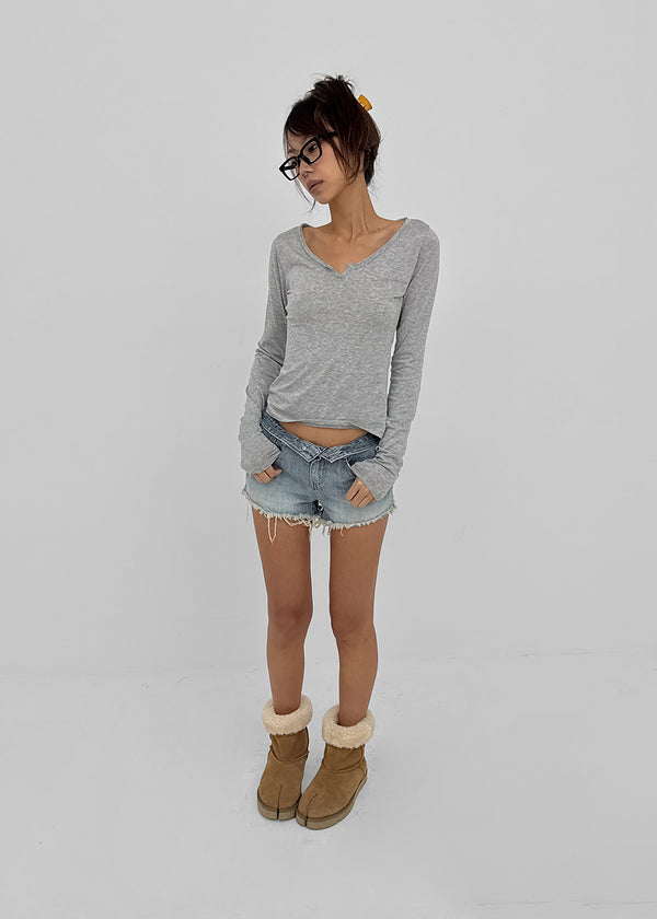 Onitz Damaged Denim Shorts