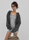 Genie Cutout Slit Neck Long Sleeve Tee