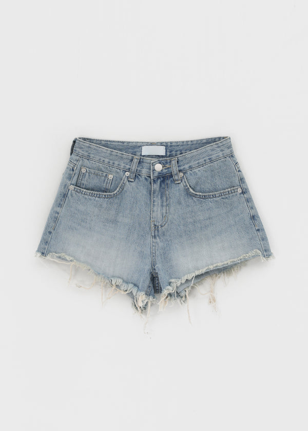 Onitz Damaged Denim Shorts