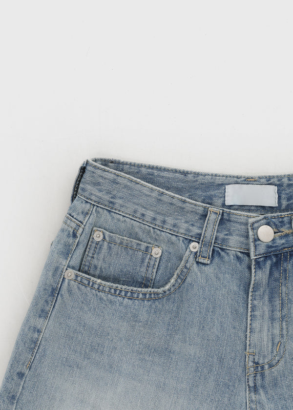 Onitz Damaged Denim Shorts