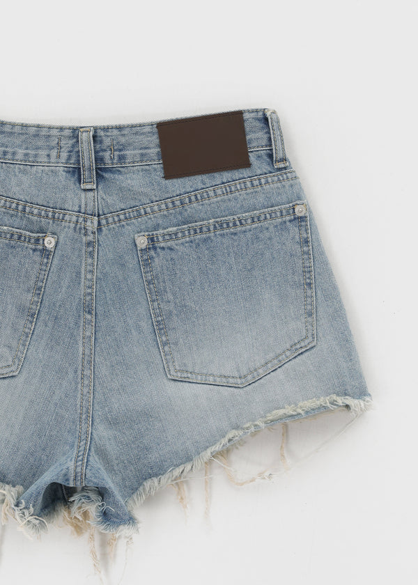 Onitz Damaged Denim Shorts