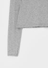 Genie Cutout Slit Neck Long Sleeve Tee