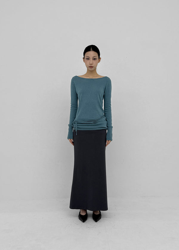 [MADE] Narian Boat Neck Long Knit