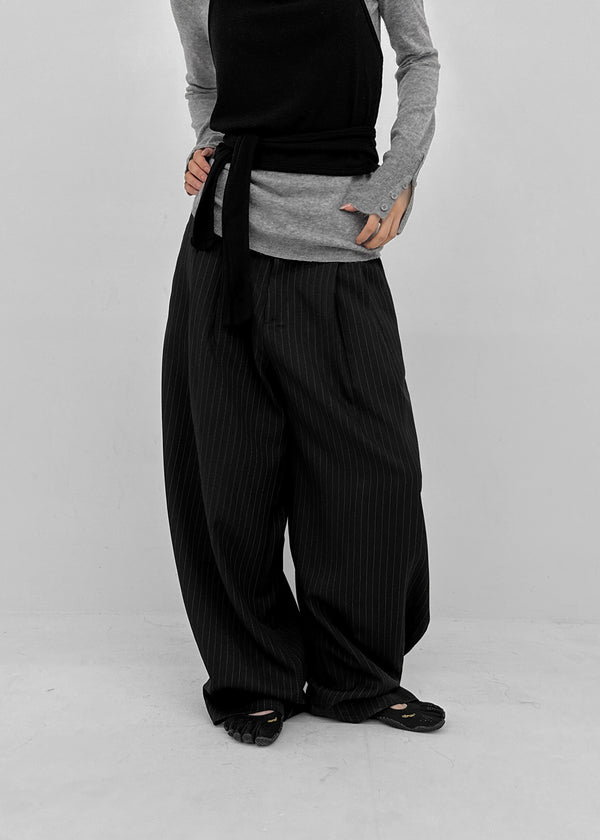(UNISEX) Grass Stripe Wide Slacks