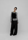 (UNISEX) Grass Stripe Wide Slacks