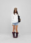 Brini denim mini skirt pants