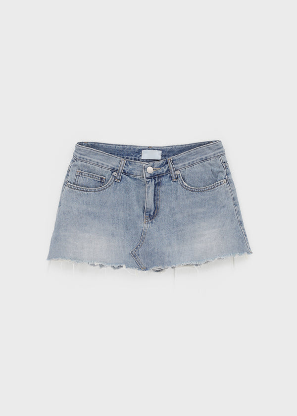 Brini denim mini skirt pants