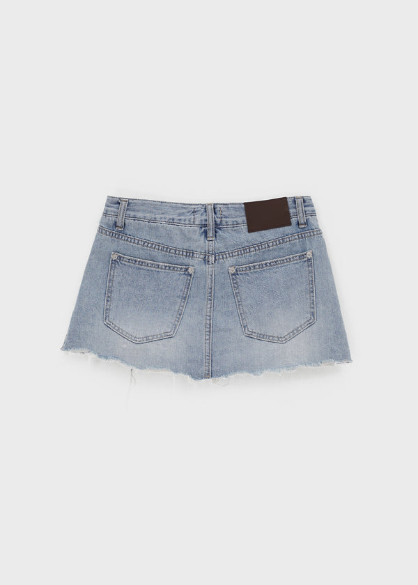 Brini denim mini skirt pants