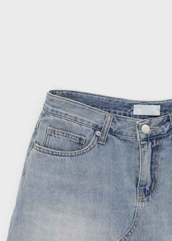 Brini denim mini skirt pants