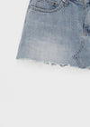 Brini denim mini skirt pants