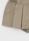 Chape banding pleated skirt-pants