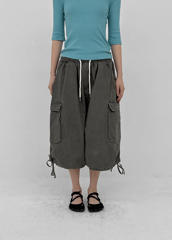 (UNISEX) Clande Banding Cargo Bermuda Shorts