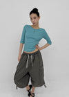 (UNISEX) Clande Banding Cargo Bermuda Shorts