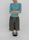 (UNISEX) Clande Banding Cargo Bermuda Shorts