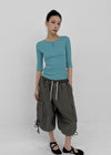 (UNISEX) Clande Banding Cargo Bermuda Shorts