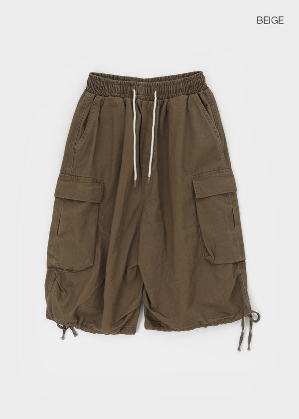 (UNISEX) Clande Banding Cargo Bermuda Shorts