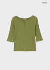 Brine Ribbed Henley Neck Sleeveless Tee