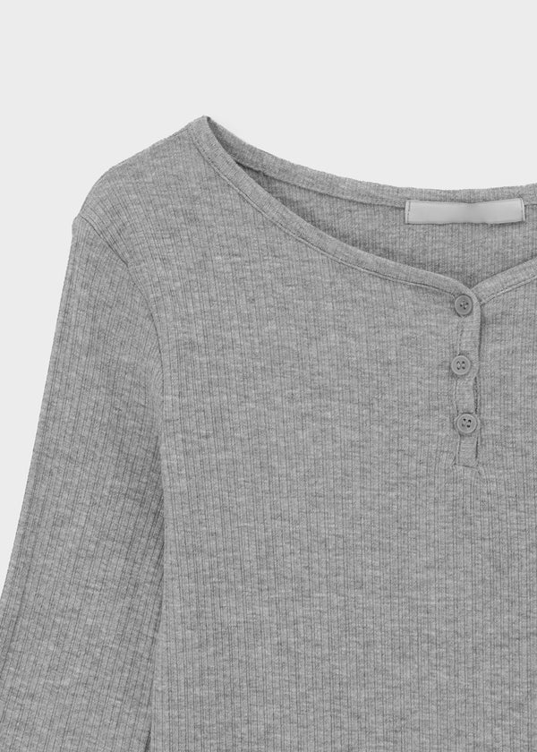 Brine Ribbed Henley Neck Sleeveless Tee