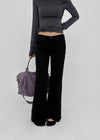 Gauzy Low-Waist Bootcut Cotton Pants