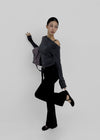 Gauzy Low-Waist Bootcut Cotton Pants