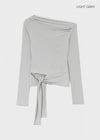 [MADE] Yuyu Strap Asymmetrical Long Sleeve Tee
