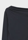 [MADE] Yuyu Strap Asymmetrical Long Sleeve Tee