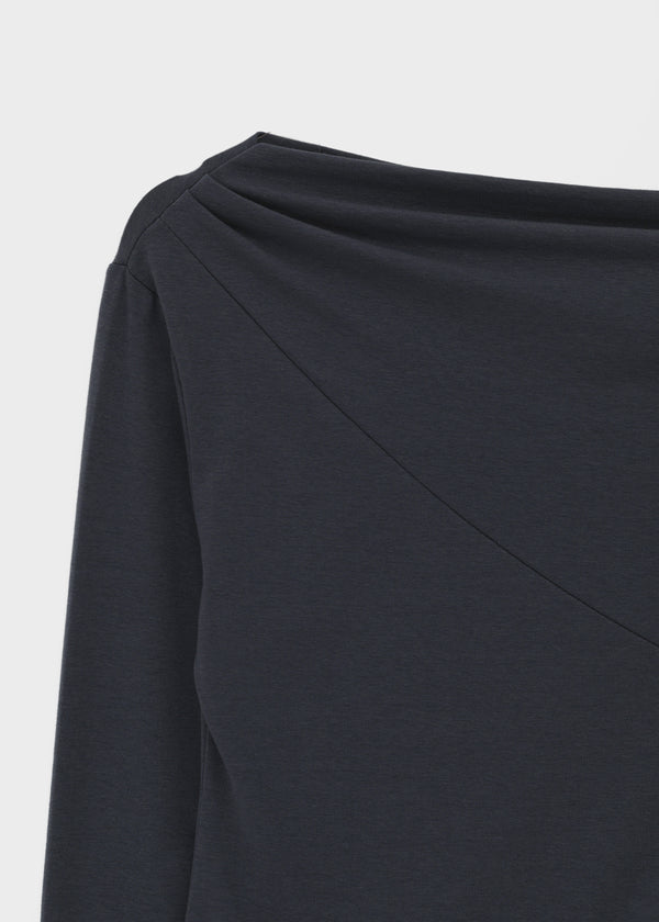 [MADE] Yuyu Strap Asymmetrical Long Sleeve Tee