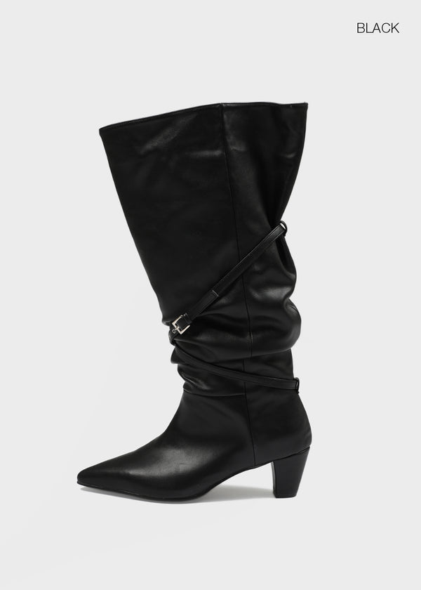 Clink slouchy stiletto long boots