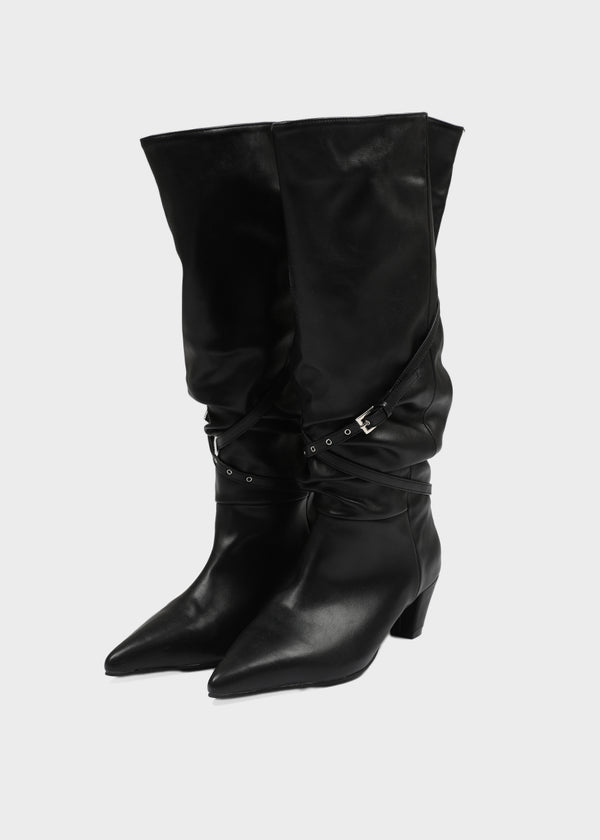 Clink slouchy stiletto long boots
