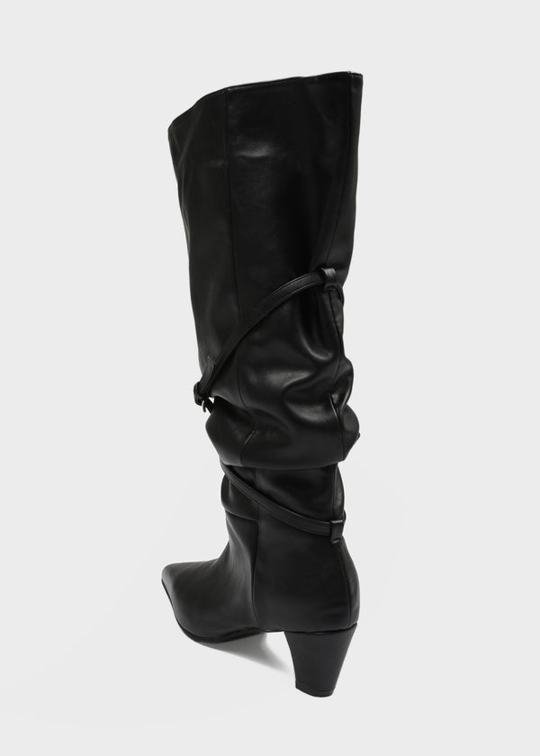 Clink slouchy stiletto long boots