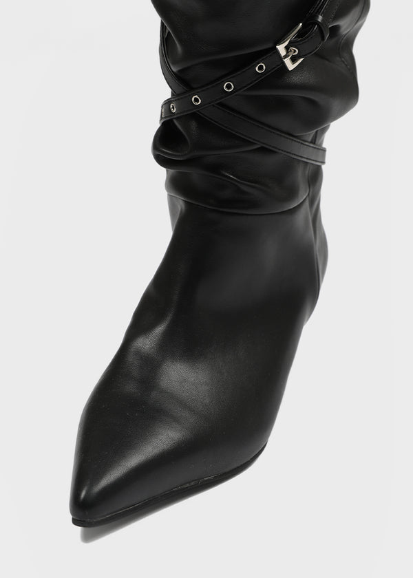 Clink slouchy stiletto long boots
