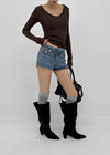Difile Napoleon denim shorts