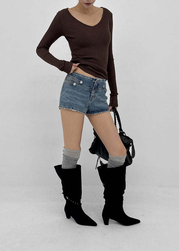 Difile Napoleon denim shorts