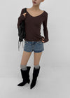 Difile Napoleon denim shorts