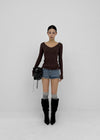 Difile Napoleon denim shorts