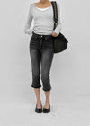Vixen Slit Capri Denim Pants